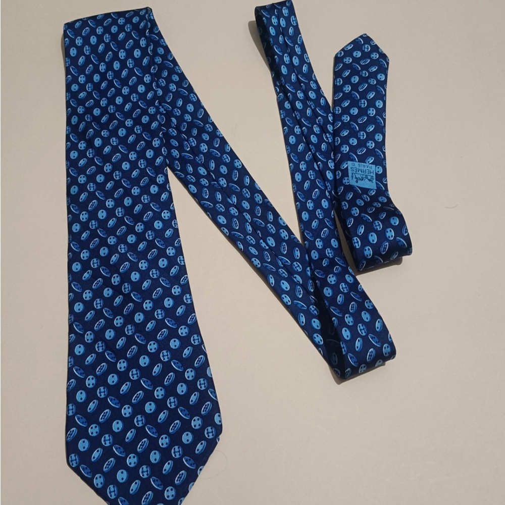 Blue Patterned Men's Tie